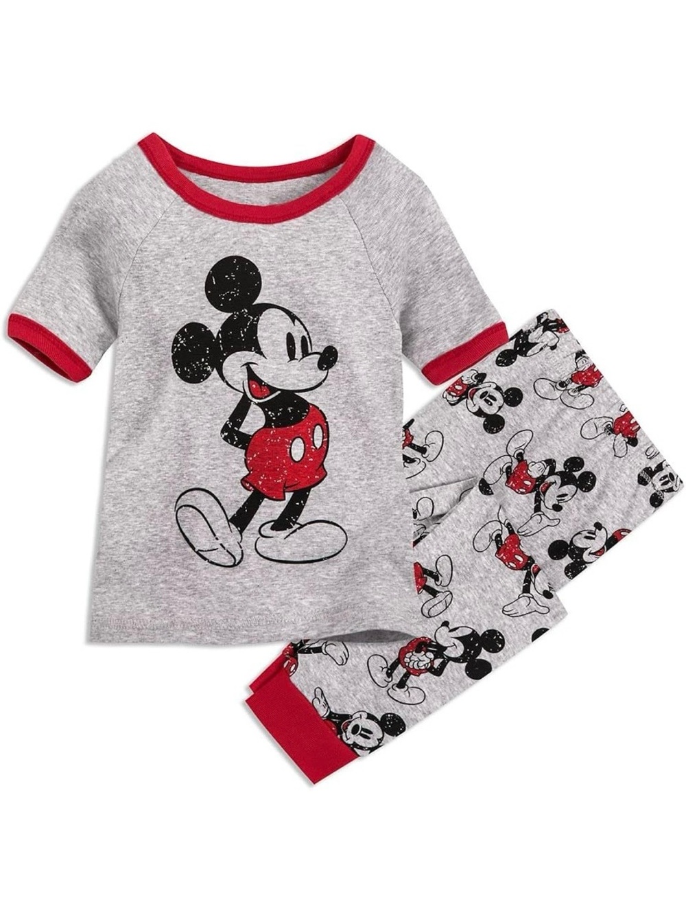 Disney Store Kids Mickey Mouse Pajama Set Like New - Size 8 (runs small!!)